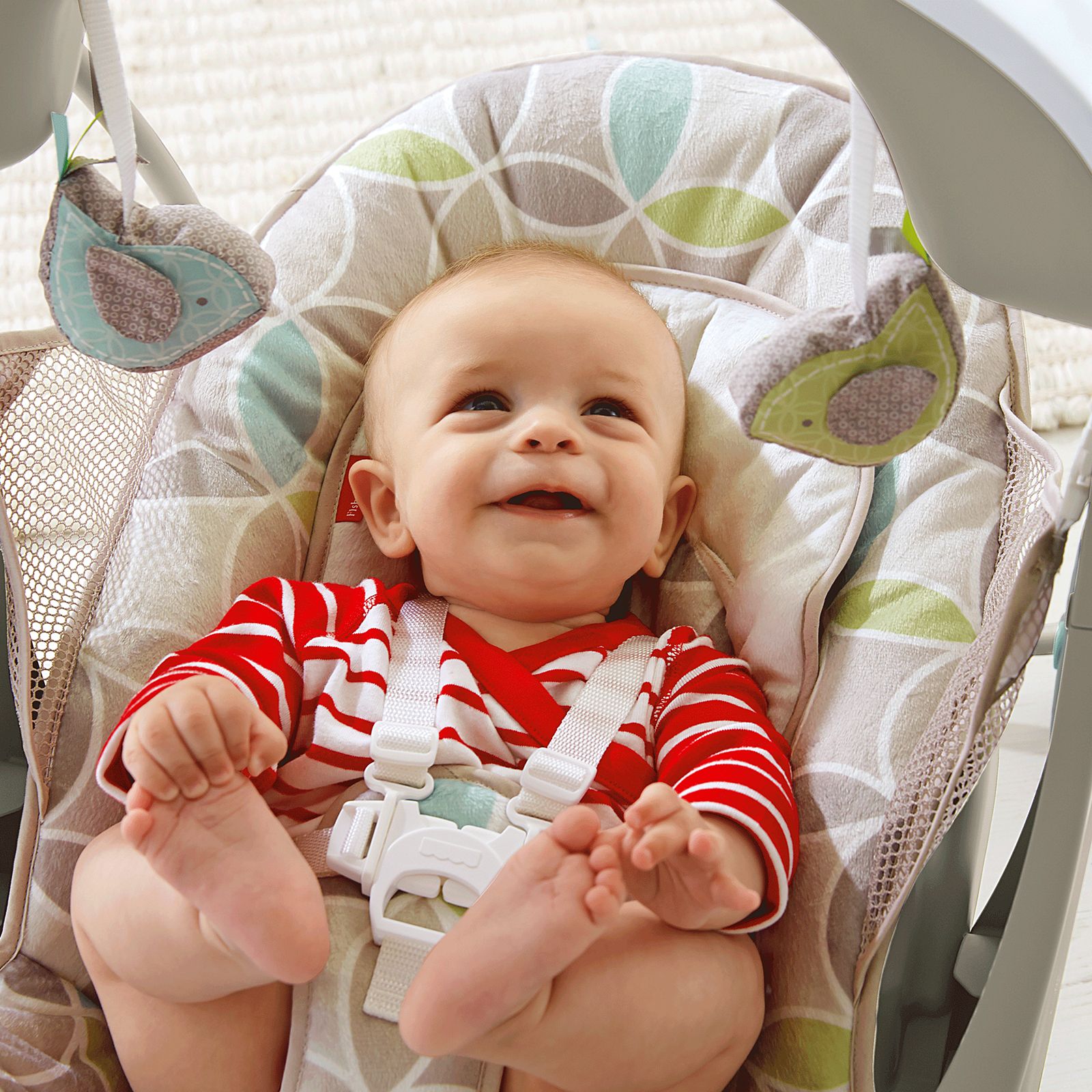 เปลสั่นและไกวสวิงอัตโนมัติพร้อมเสียงดนตรี Fisher-Price Deluxe Take-Along Swing and Seat