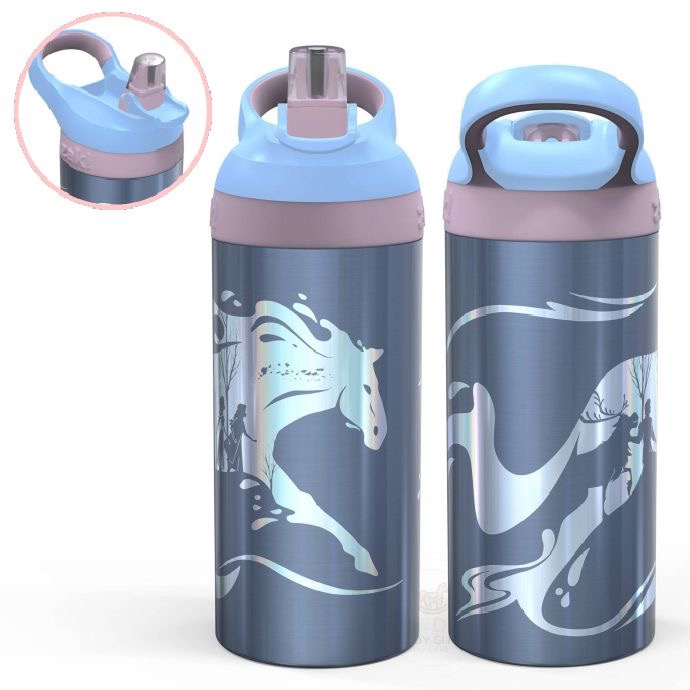 กระติกน้ำเสตนเลสสำหรับเด็ก Zak! Frozen 2 Nokk 19.5 Oz. Stainless Steel Water Bottle