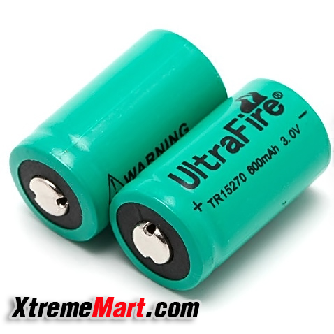 แบตเตอรี่ UltraFire Rechargeable 3.0V 600mAh CR2 15270 Battery (ก้อนละ)