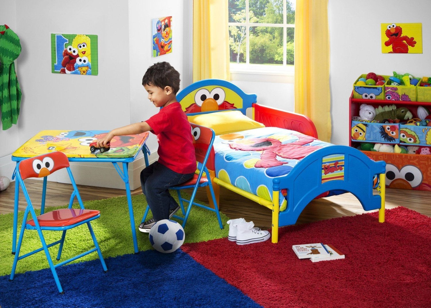 เตียงนอนสำหรับเด็กเล็ก Delta Children Sesame Street Plastic Toddler Bed