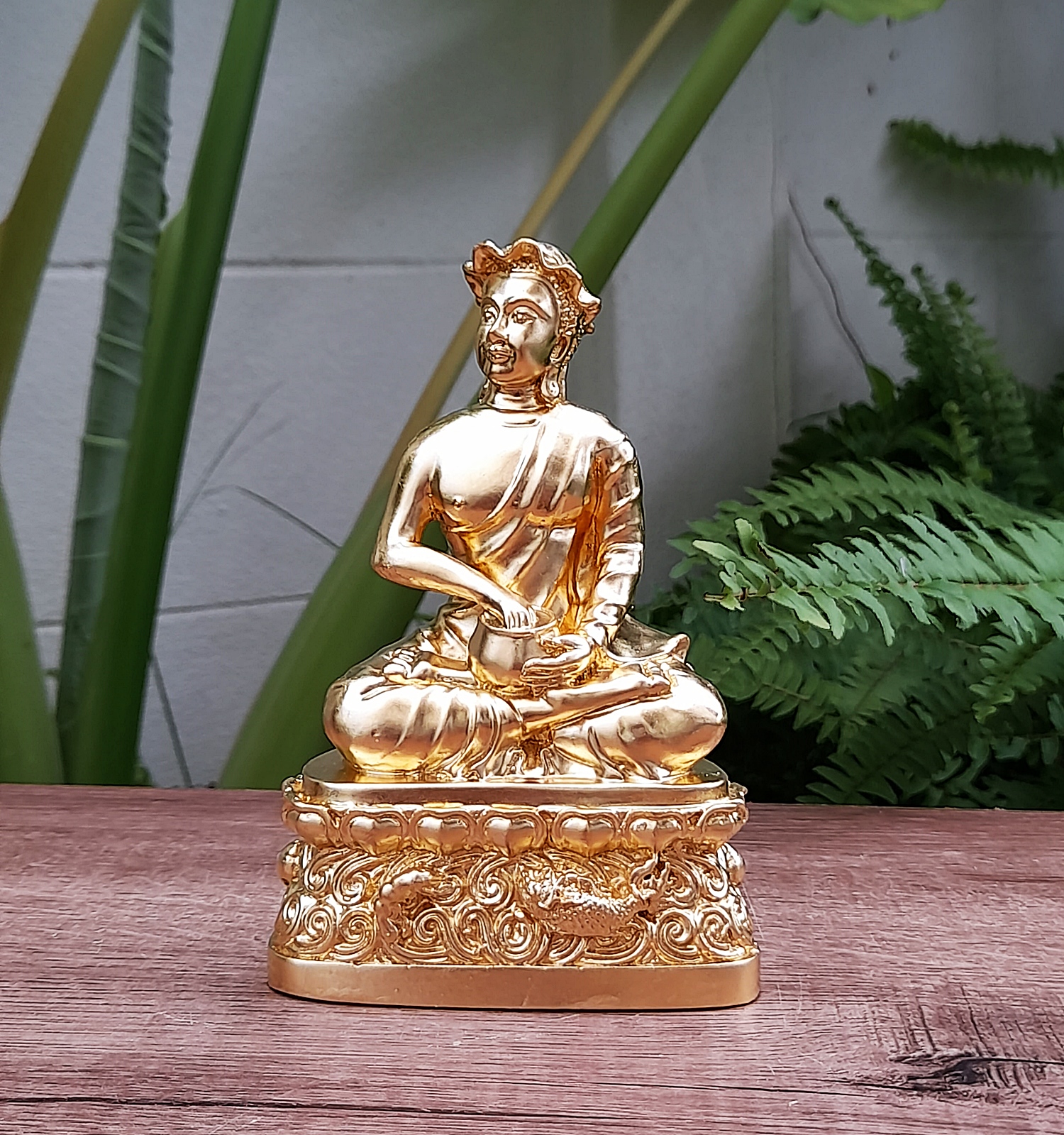 รูปหล่อ พระอุปคุต มหาลาภเรียกทรัพย์ ชนะอุปสรรค (หลวงพ่อบอกว่า#ให้เอาไปตั้งที่บ้านลาภจะได้เข้า) เนื้อทองเหลือง ปิดทองแท้(ปิดทองก่อนเข้าพิธีเสก) ปี2564 (ขนาด หน้าตัก 3นิ้ว ฐาน3นิ้วครึ่ง สูง5นิ้วครึ่ง) #ปลุกเสกแล้วรับประกันแท้ - หลวงพ่อบ๊ะ วัดโพธิ์ลังกา