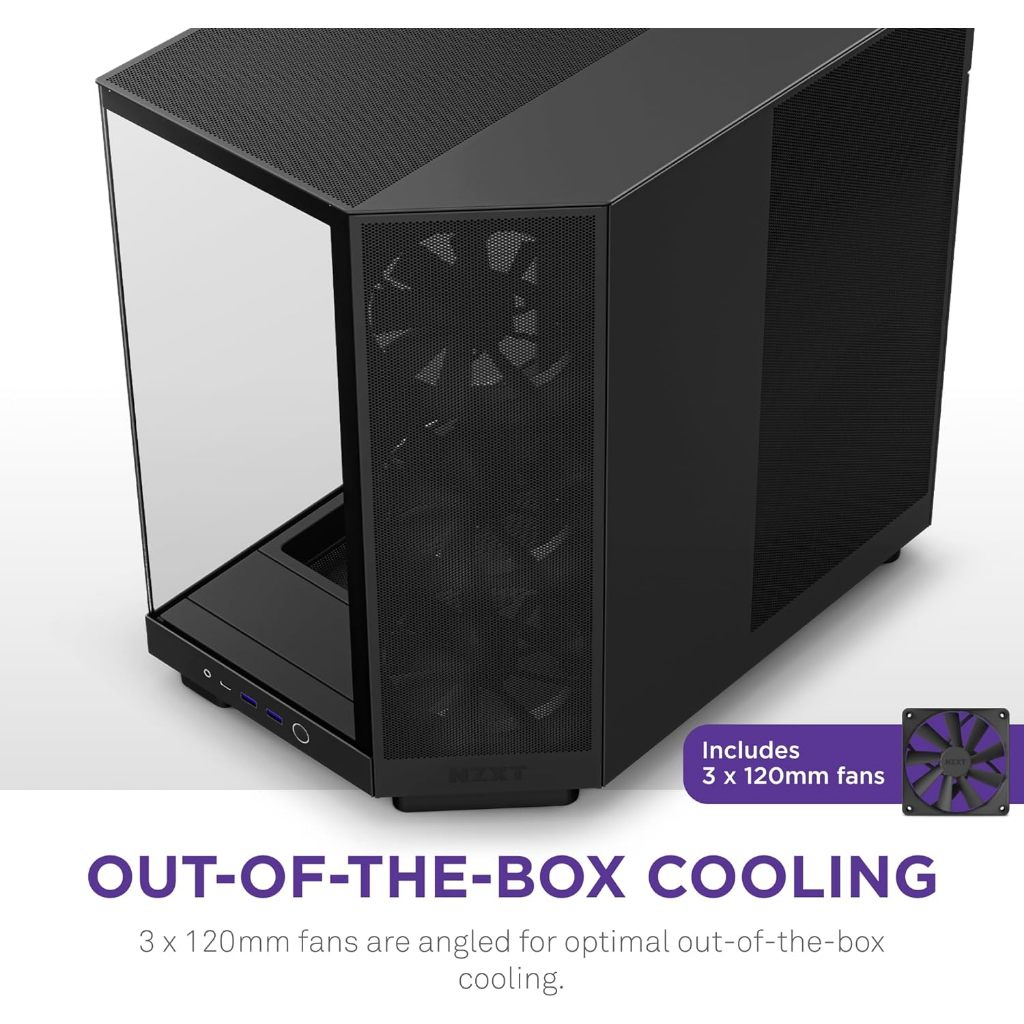 NZXT H6 FLOW BLACK / WHITE / RGB ATX PC CASE