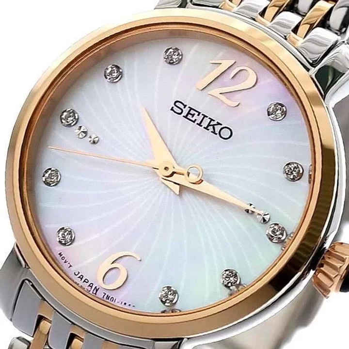 Karnvera Shop นาฬิกาข้อมือผู้หญิง Seiko Quartz SRZ524P1 Analog Women's Watch