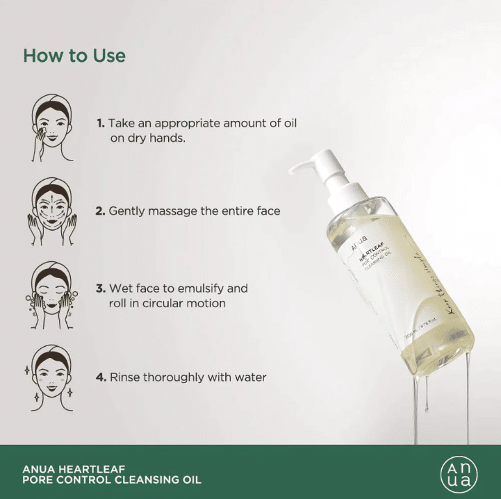 (แท้ ฉลากไทย New Lot Exp09/26) Anua Heartleaf Pore Control Cleansing Oil 200mL อานัว คลีนซิ่งออย ทำความสะอาดผิวจากเครื่องสำอางได้อย่างหมดจด และอ่อนโยน