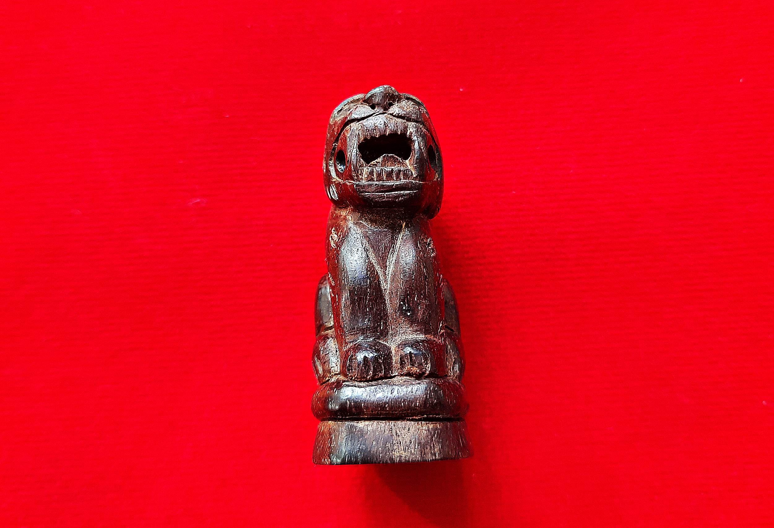 เสือ เนื้อไม้ (แกะสลักจากไม้ศาลาเก่าของหลวงพ่อเดิม วัดหนองโพธิ์) #พิมพ์ใหญ่ #รับประกันแท้ - ปลุกเสกและจารยันต์ ปี2565 โดย หลวงพ่อบ๊ะ วัดโพธิลังการ์ จ.สิงห์บุรี