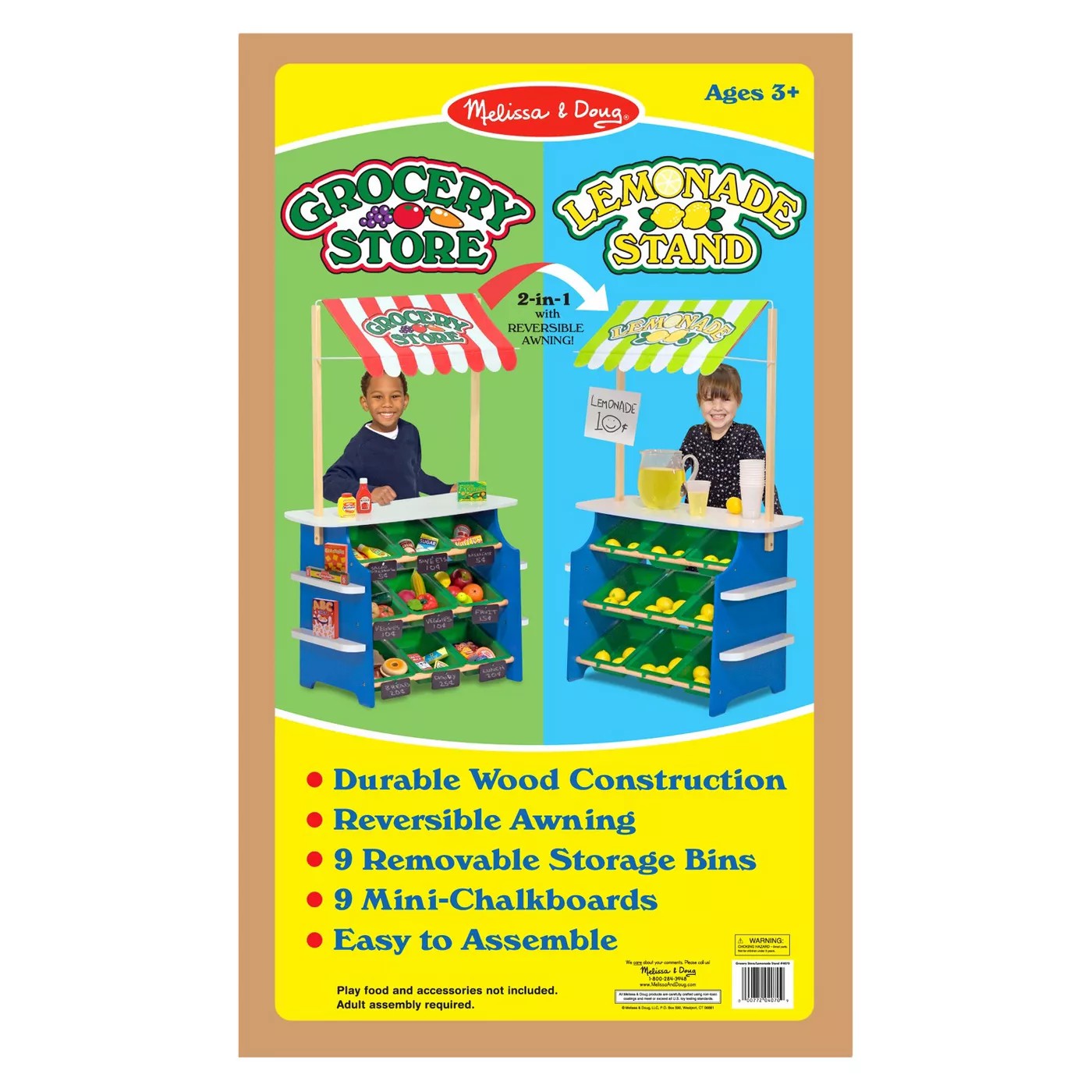 แผงจำหน่ายของชำและน้ำมะนาว Melissa & Doug Grocery Store / Lemomade Stand