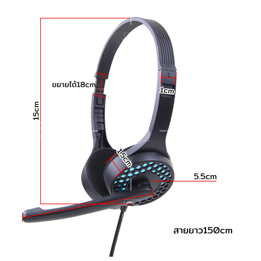 Elit หูฟัง หูฟังเกมมิ่ง หูฟังครอบหู หูฟังเล่นเกม แบบครอบหัว 3.5mm มีไมโครโฟน เสียงกระหึ่ม Game Headset H2