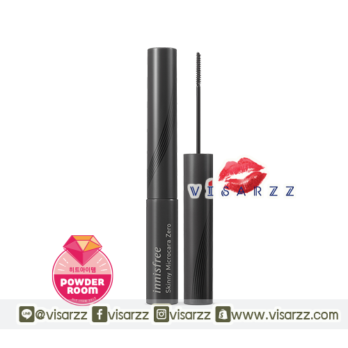 (ขายส่ง 245.-) Innisfree Skinny Microcara Zero #1 Black (Waterproof) 3.5g มาสคาร่ากันน้ำ ไม่เลอะและไม่จับตัวเป็นก้อน ด้วยแปรงหัวเรียวเล็กขนาดใกล้เคียงกับขนตา ปัดสะดวกทั้งขนตาบนและล่าง เพิ่มความยาวอย่างธรรมชาติ