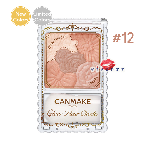 สีใหม่ Canmake Glow Fleur Cheeks #12 Cinnamon Latte Fleur บลัชออนสีใหม่ ลิมิเตดช่วงนี้นะคะ หายากมากๆ เนื้อฝุ่น มอบสีสันหวานใสราวเจ้าหญิง มาพร้อมแปรงสีขาวในตลับ