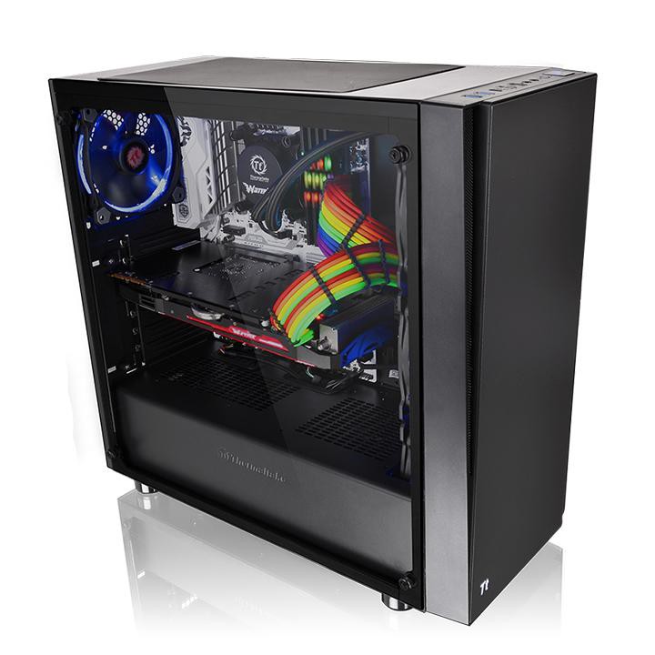 CASE THERMALTAKE VERSA J21 TEMPERED GLASS (BLACK) #เคสเกมมิ่ง