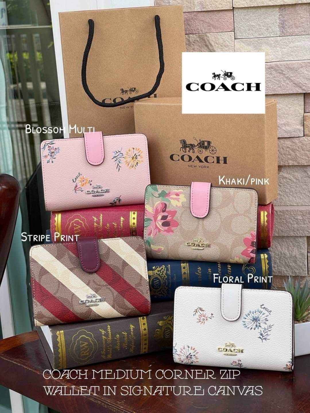 COACH MEDIUM CORNER ZIP WALLET (แอดไลน์ก่อนสั่งซื้อ)