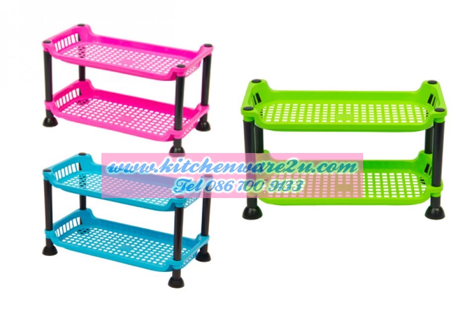 P06965 ชั้นเอนกประสงค์เล็ก ทรงเหลี่ยม (17.5 x 34.5 x 20 cm) No.525-2 (ราคาส่งต่อ 9 โหล: 108 ชุด:เฉลี่ย 210 บาท/โหล)