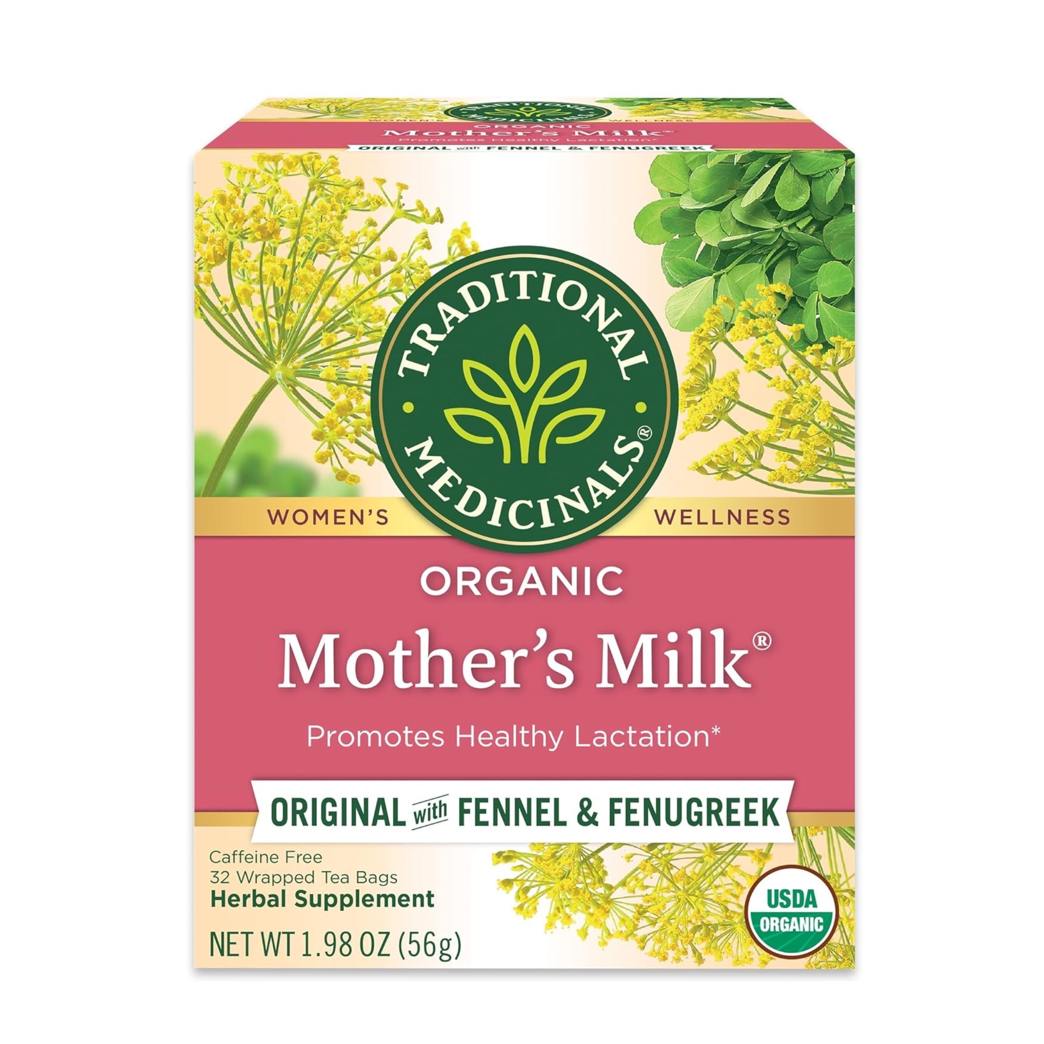 ชาเพิ่มน้ำนมจากสมุนไพรธรรมชาติ Traditional Medicinals Mother’s Milk Tea (32 Tea Bags)