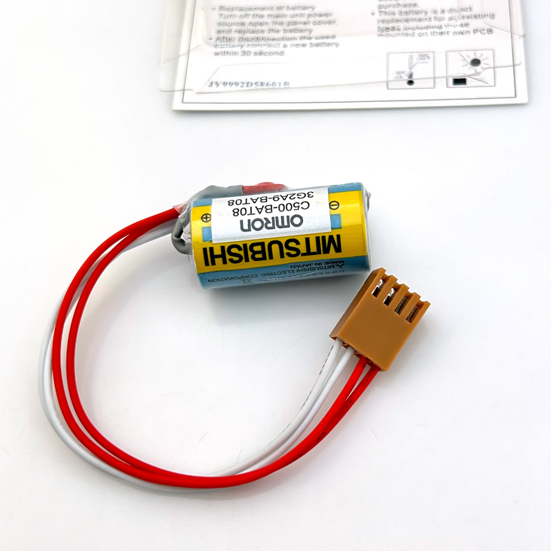 แบตเตอรี่ Omron 3G2A9-BAT08 C500-BAT08 Mitsubishi ER17330V 3.6V PLC Battery with Plug(ก้อนละ)