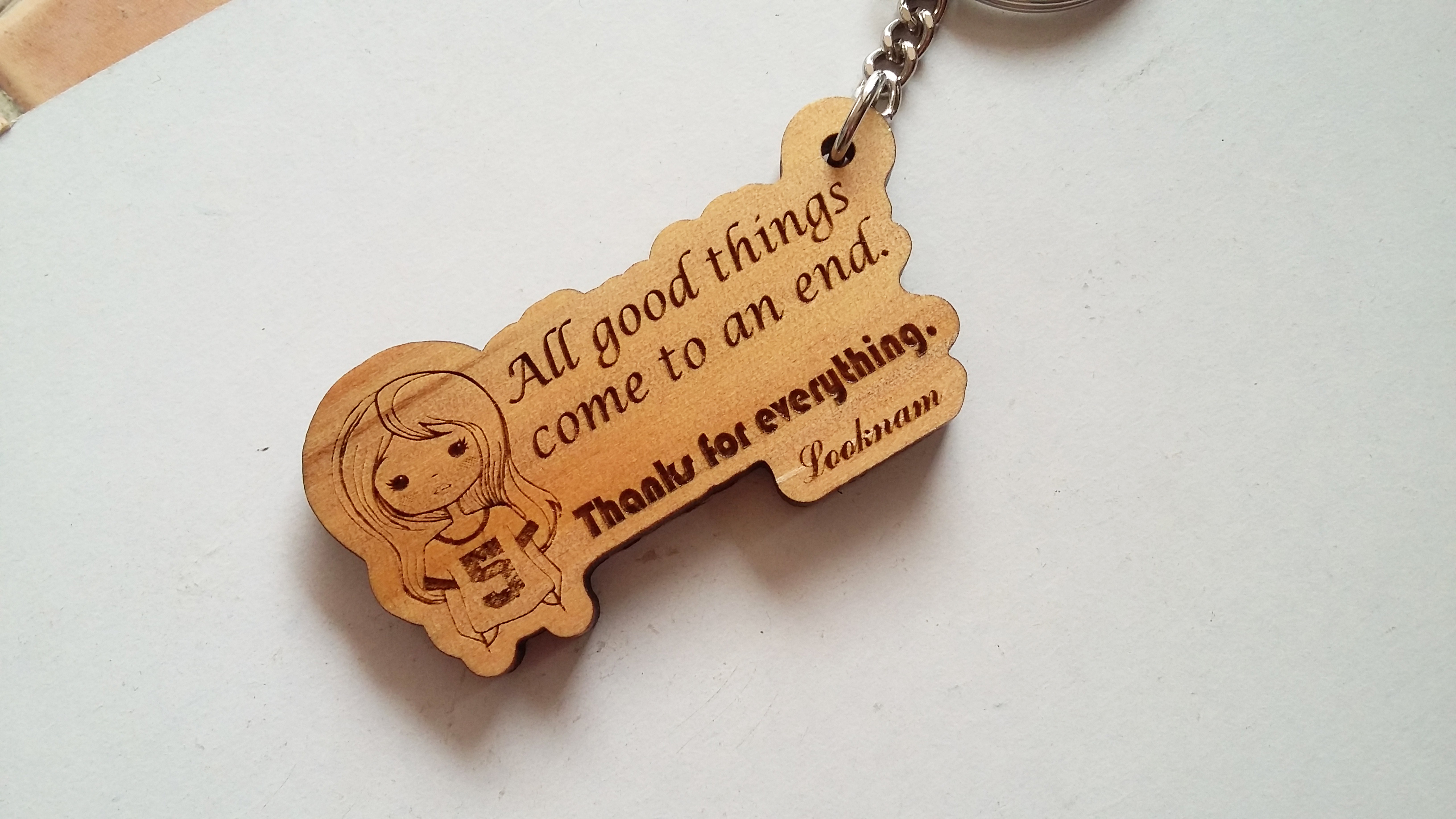 พวงกุญแจไม้ พวงกุญแจที่ระลึก - ของที่ระลึกขอบคุณ
