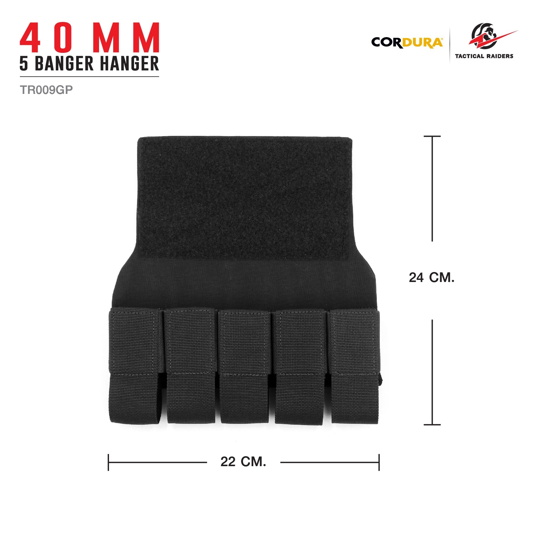 🇹🇭⫸ กระเป๋าเสริมติดเวส 40 mm 5 banger hanger [ TR009GP ]