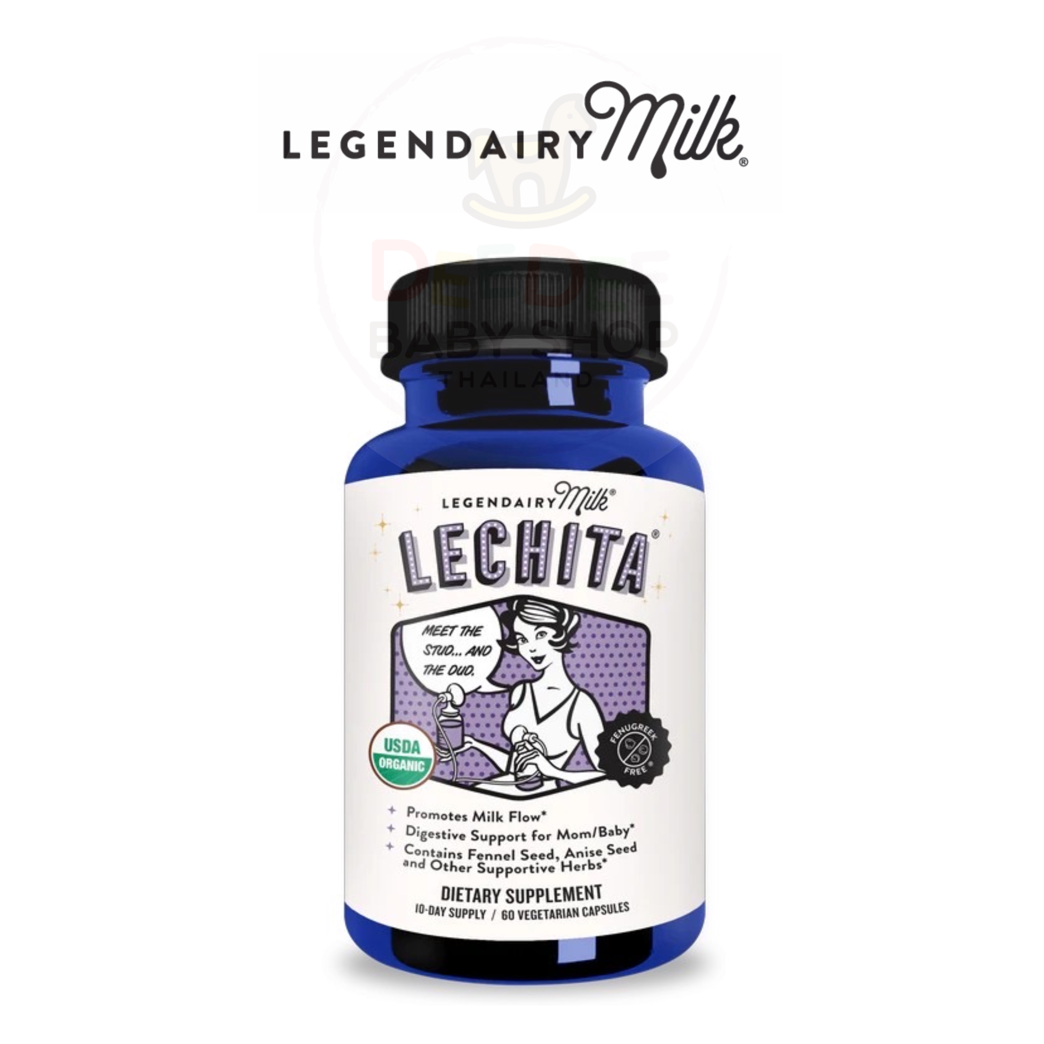 วิตามินกระตุ้นการหลั่งน้ำนม Legendairy Milk Lechita (60 Capsules)