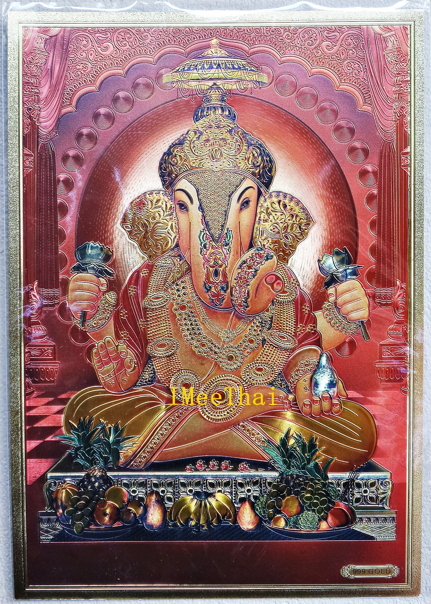 รูปภาพแผ่นทอง พระพิฆเนศ พระศิวะ พระแม่อุมา พระแม่กาลี ปางต่างๆ แผ่นทองพิมพ์ลายนูน 2หน้า (ขายปลีก ขายส่ง)
