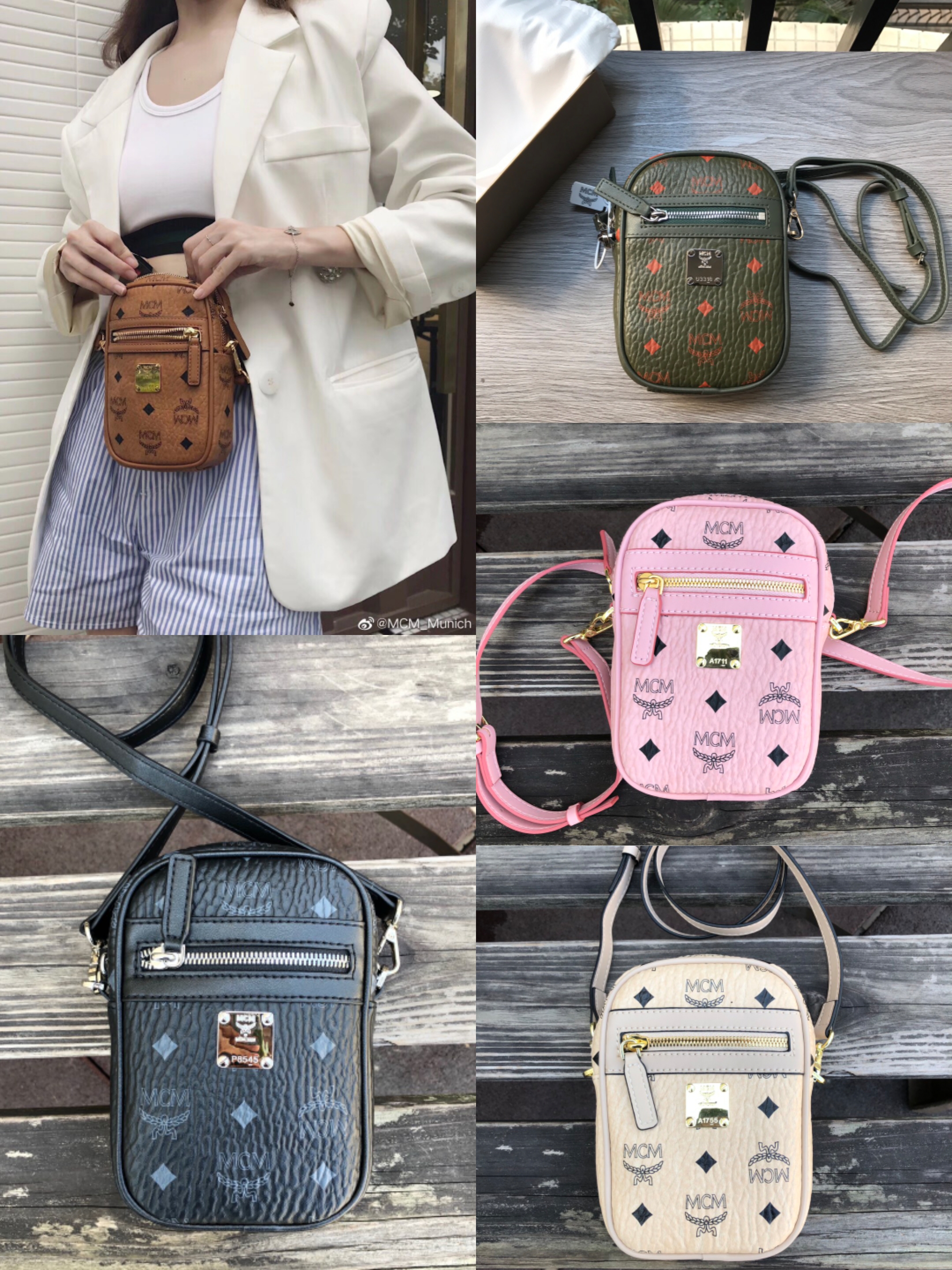 กระเป๋า mcm สะพายข้าง 12 * 17 cm