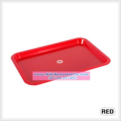 P06100 ถาดเหลี่ยมใหญ่ (33.7 x 48.3 x 2 ซม.) เกรดเอ แดงล้วน สวย No.486 (ราคาส่งต่อ 1โหล : 12 ใบ:เฉลี่ย 105 บต่อใบ)