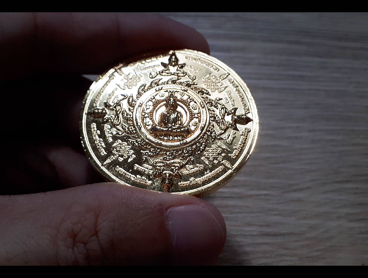 เหรียญทำน้ำมนต์ หลวงพ่อหนุน วัดพุทธโมกข์ เนื้อชุบทอง ปี2556 #รับประกันแท้