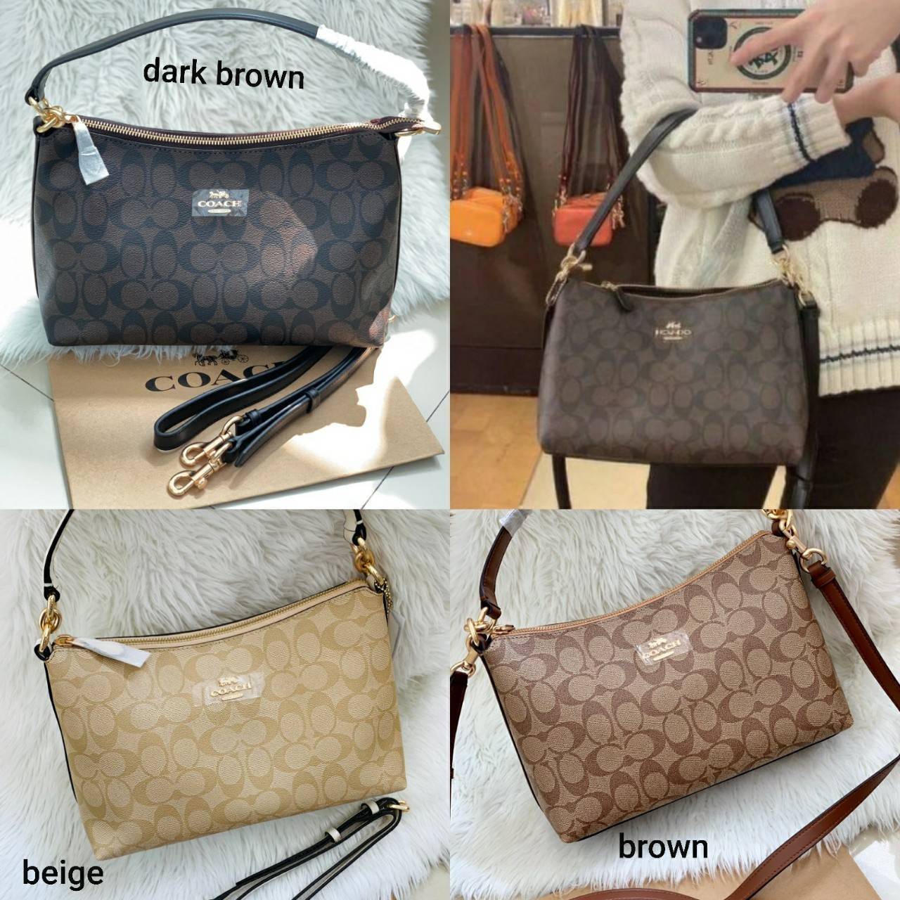 COACH LEWIS SHOULDER BAG IN SIGNATURE CANVAS [85696] (แอดไลน์ก่อนสั่งซื้อ)