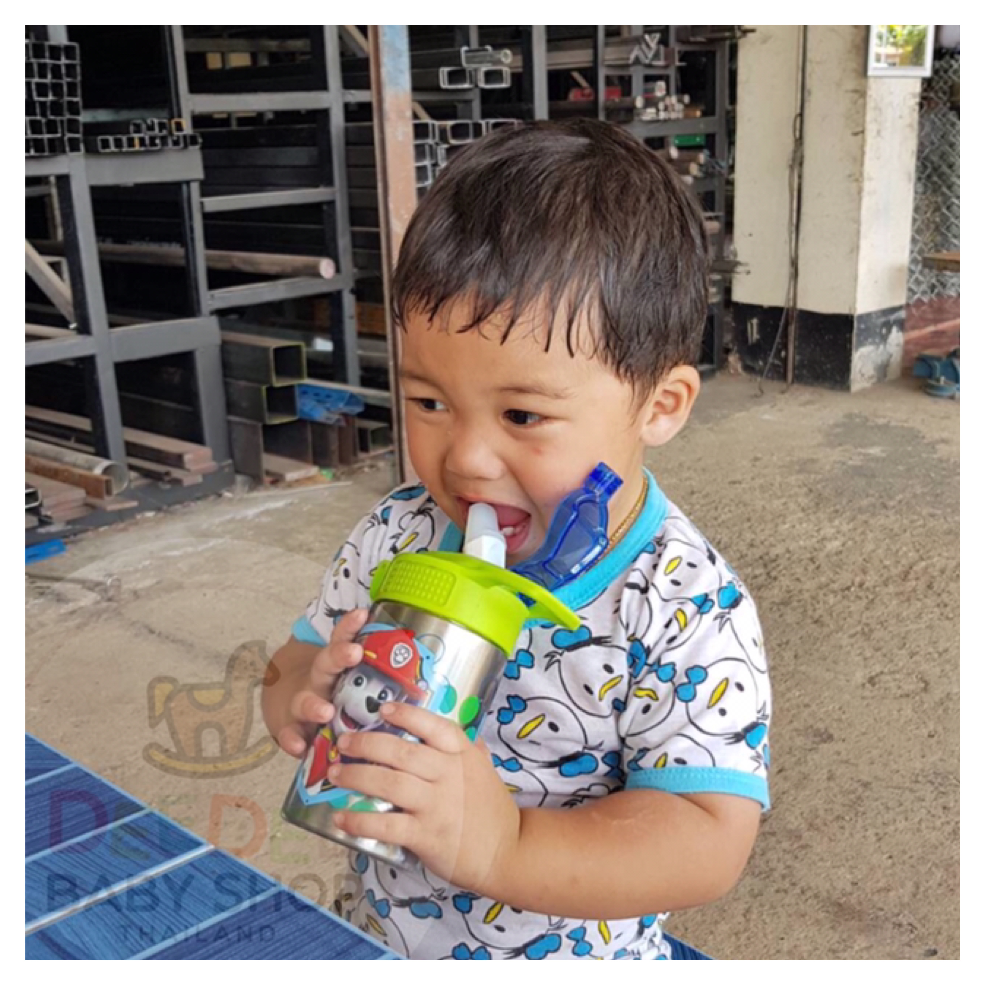 กระติกน้ำสเตนเลสพร้อมหลอดดื่ม Zak! Paw Patrol Stainless Steel Reusable Water Bottle (Green)