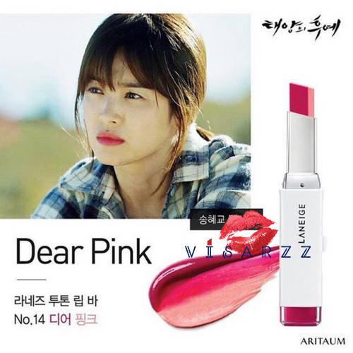 (ลด 45%) Laneige Two Tone Lip Bar 2g # 14 Dear Pink ลิปทูโทน สองสี จับคู่มาให้เรียบร้อยแล้ว ให้สีสวยเป๊ะ สวยง่ายทันใจ