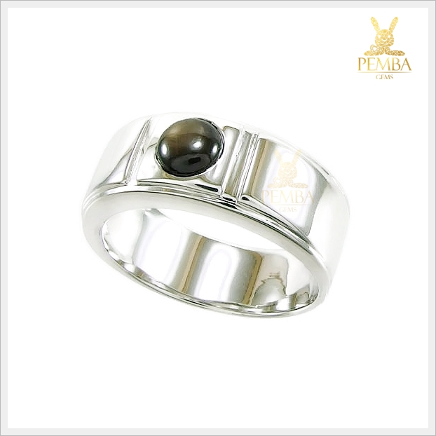 แหวน BlackStar Sapphire ดีไซน์เรียบๆ ดูดีมีสไตล์ แหวนพลอยแท้