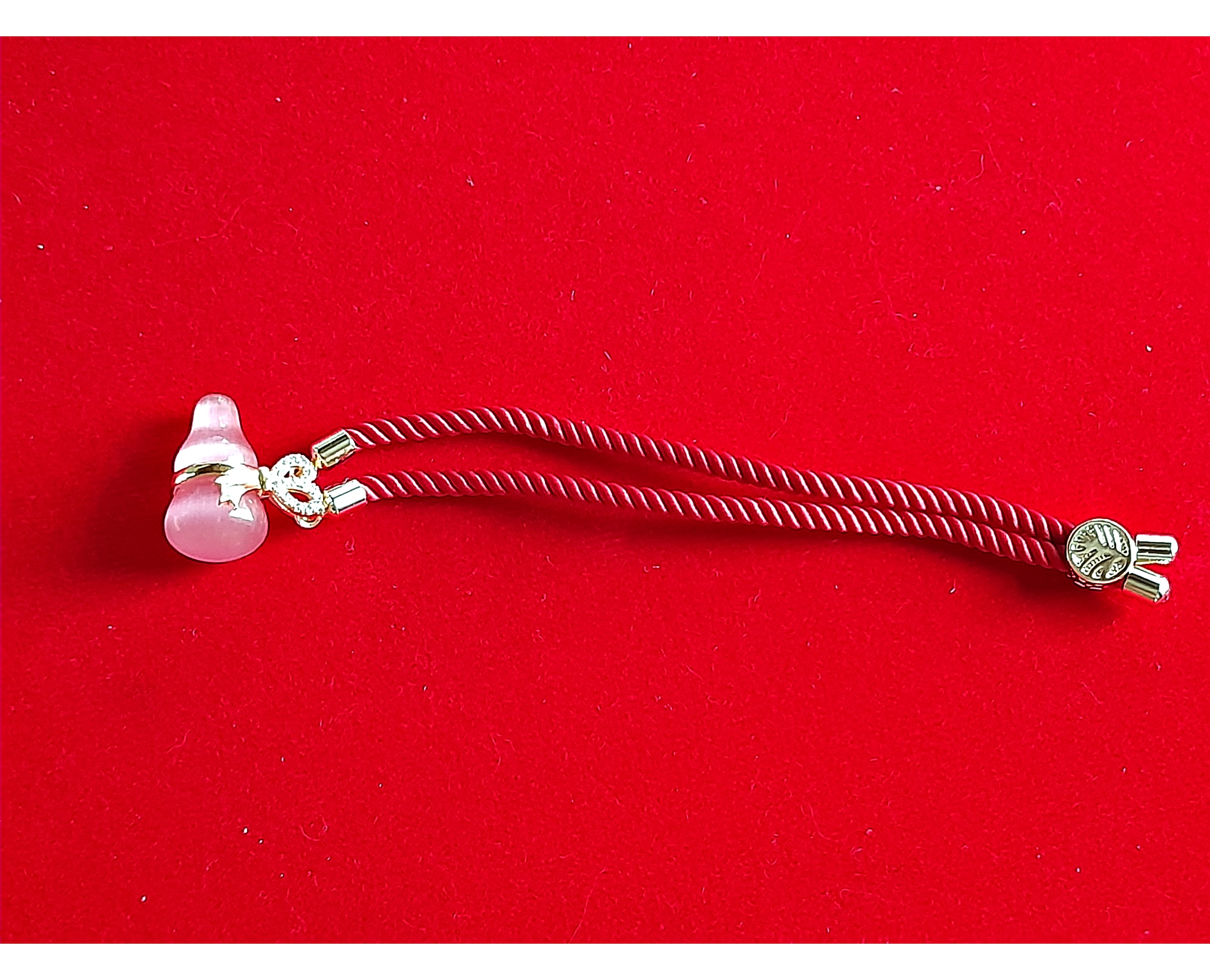 น้ำเต้า (สีชมพู) วัดปากน้ำภาษีเจริญ พร้อมเชือกร้อยข้อมือ - ปลุกเสก โดยวิชาธรรมกายสายหลวงพ่อสด #รับประกันแท้