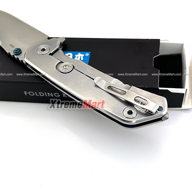 มีดพับ SANRENMU 9008 SRM 9008 ใบมีดสแตนเลสแข็งพิเศษ 12C27 จุดหมุนระบบตลับลูกปืน (Ball Bearing) เปิด-ปิดลื่นมาก