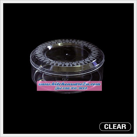 P05114 กล่องกลมใสใหญ่ ลายไทย พลาสติกเนื้อแข็ง กว้าง 25.5 ยาว 25.5 สูง 10.0 ซม. ความจุ 3300 มิลลิลิตร No.2480 ราคาส่ง 1 โหล: 12 ใบ:เฉลี่ย 115 บ/ใบ