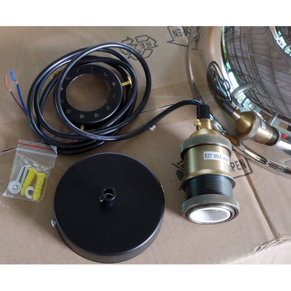 โคมไฟห้อยเพดาน Loft แก้ว Smoke Gray 28CM