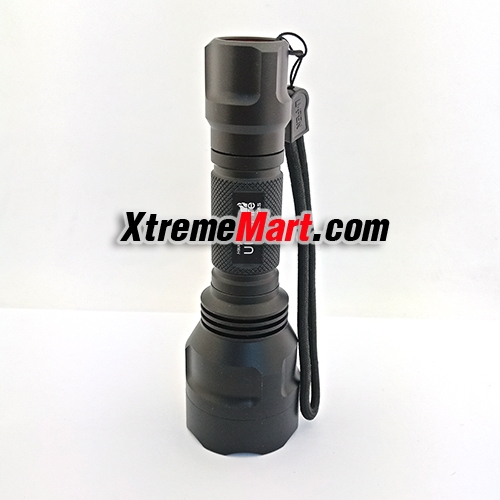 ชุดเซตไฟฉาย Ultrafire C8S Cree Q5 LED Flashlight 3 Modes แสงขาว (สีดำ)