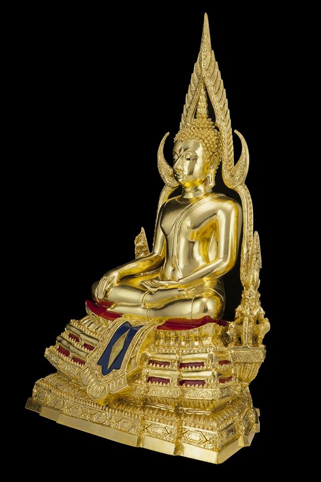 รูปหล่อ พระพุทธชินราช เนื้อทองเหลือง ปิดทอง (หน้าตัก9นิ้ว)