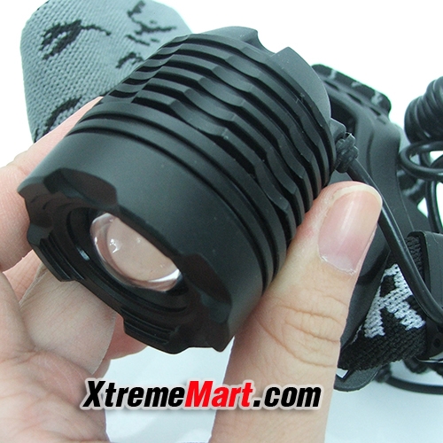 ชุดเซตไฟฉายคาดหัวซูม V2 CREE Q5 1000LM Zoom Headlamp Headlight 18650 x 2