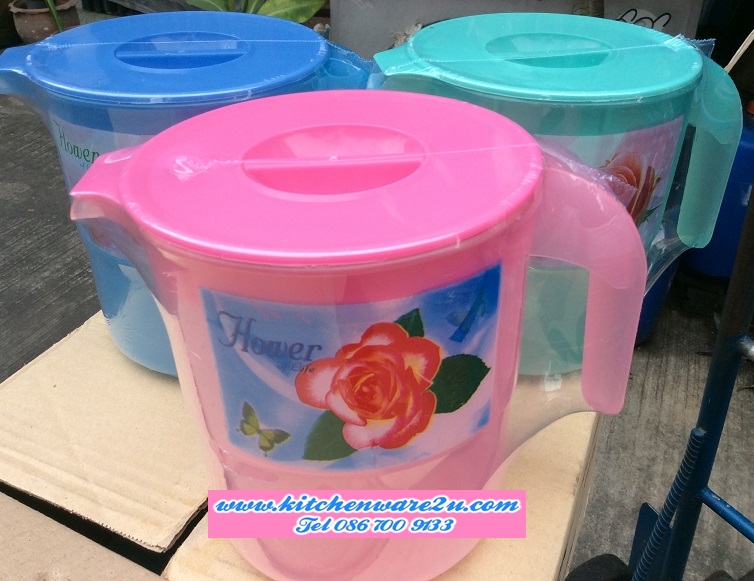 P09377 เหยือกน้ำสวีตตี้ 1.4 ลิตร (13.5*19*15.4 cm) สีสวย เกรดเอ No.431P (ราคาส่งต่อ 1 โหล:12 ใบ)