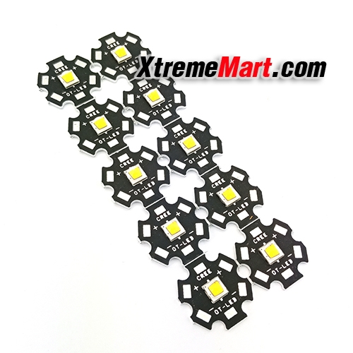หลอดแสงเหลืองส้ม LED CREE XM-L2 10W Warm White 3000K with 20mm Heatsink For Flashlight