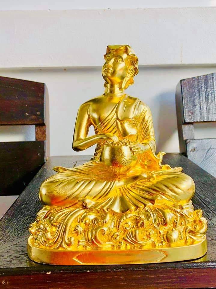 รูปหล่อ พระอุปคุตประทานพร เนื้อโลหะมหาชนวนทองสัมฤทธิ์ (หน้าตัก7นิ้ว) ปิดทองคำแท้ ปี2563