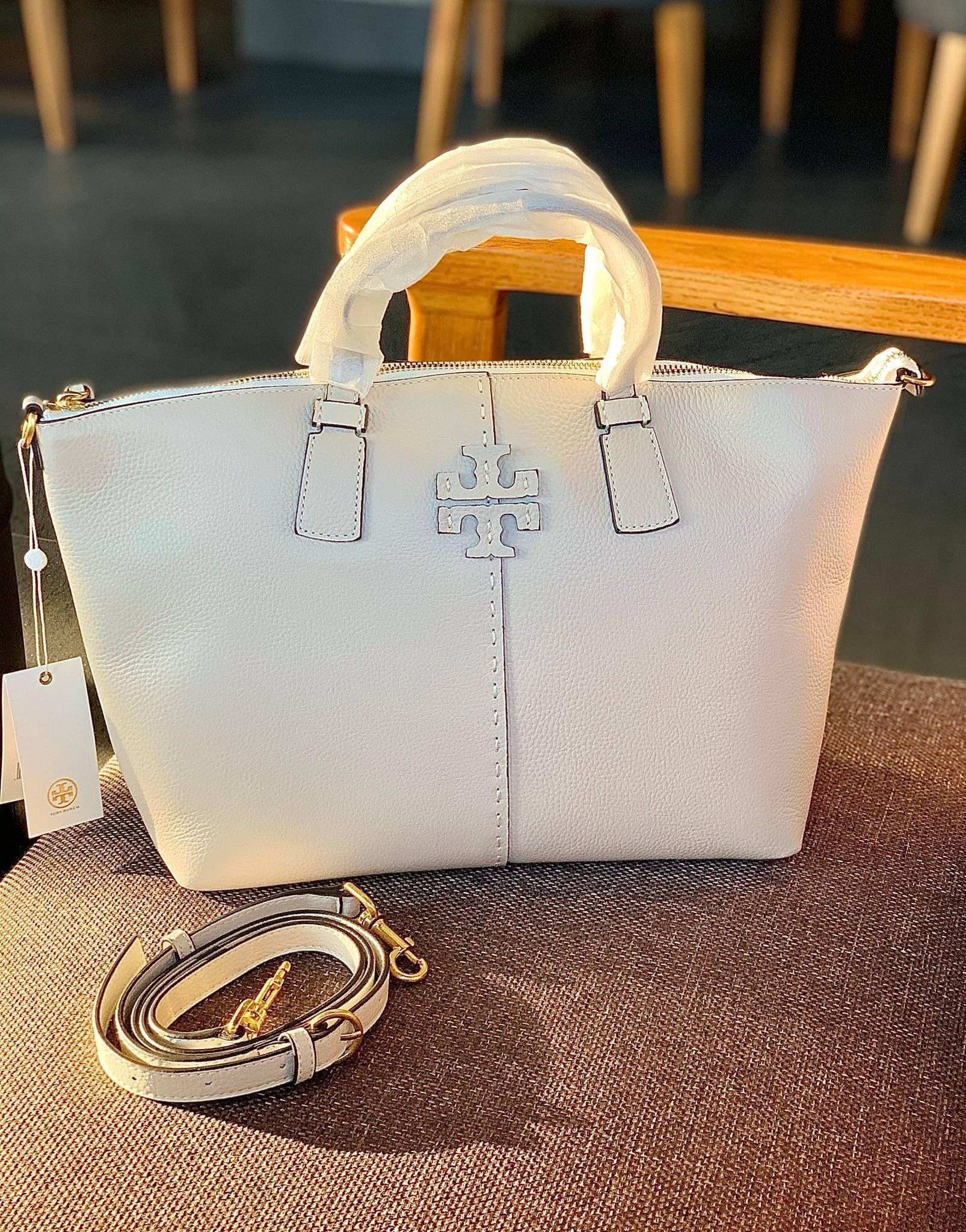 Tory Burch McGraw Top-Zip Satchel bag (แอดไลน์ก่อนสั่งซื้อสินค้า)