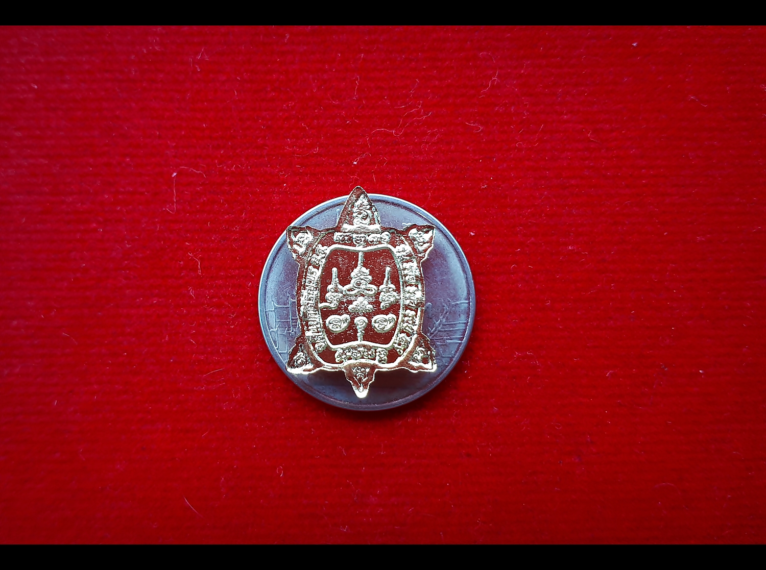 เหรียญ พญาเต่าเรือน (ขนาดจิ๋ว เม็ดแตง) หลวงปู่หลิว พิมพ์พระสังกัจจาย เนื้อฝาบาตร ปี2559