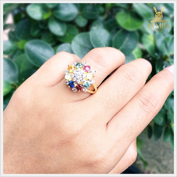 แหวนนพเก้าแท้ ทองแท้ เพชรแท้ เสริมมงคลชีวิตทุกด้าน(สอบถามราคาได้ค่ะ)