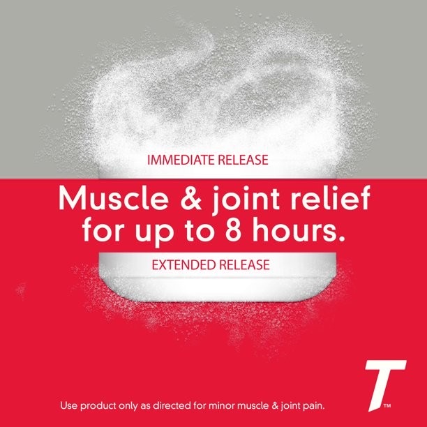 ยาบรรเทาอาการปวดเมื่อยกล้ามเนื้อและปวดทั่วไป TYLENOL® 8HR Muscle Aches & Pain (100 Caplets)