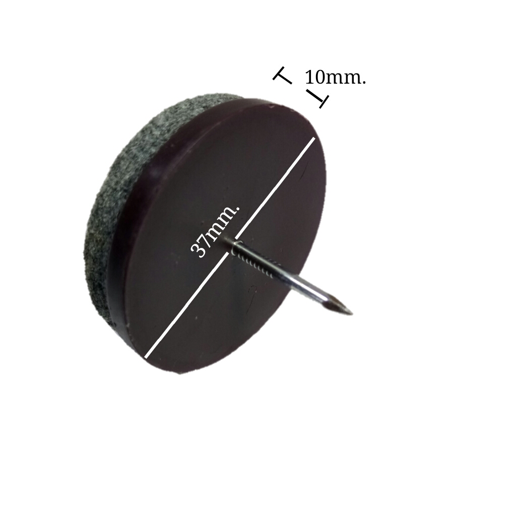 แผ่นรองใต้ขาโต๊ะเก้าอี้แบบหมุดตอก