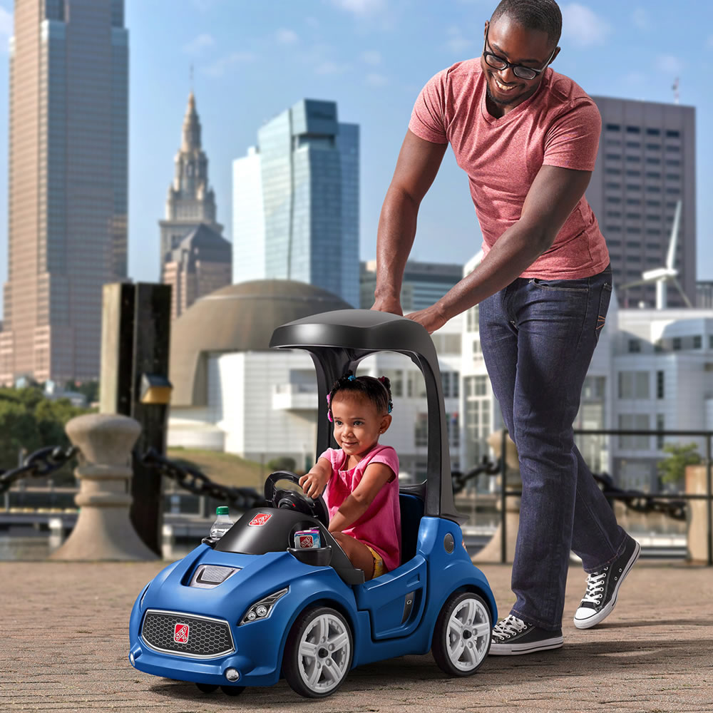 รถขาไถพร้อมหลังคามือจับ Step2 Turbo Coupe Foot-to-Floor (Blue)