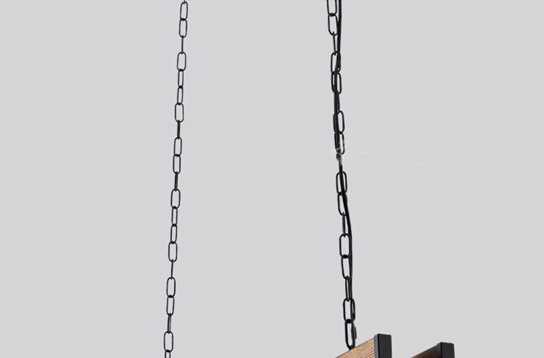 โคมไฟแขวนเพดานไม้เนื้อแข็งทรงแผ่นไม้เรือเก่าสไตล์ industrial [DD008]