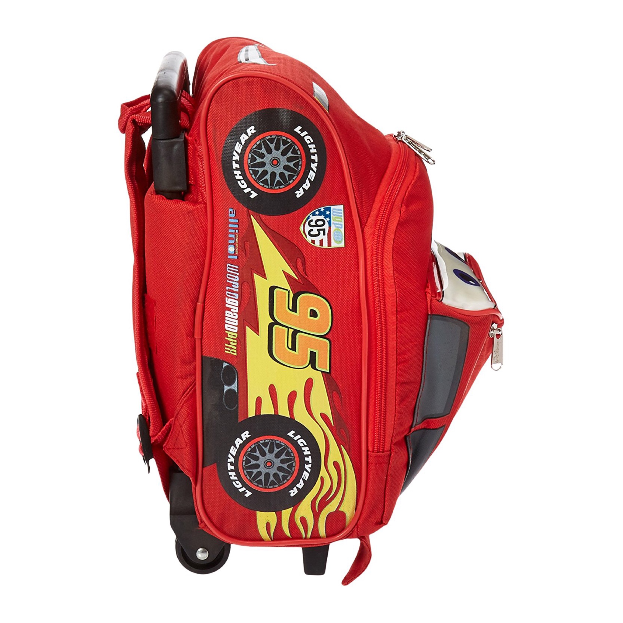 กระเป๋าเป้สะพายหลังพร้อมล้อลาก Ruz Disney Cars Lightning McQueen Toddler Rolling Backpack