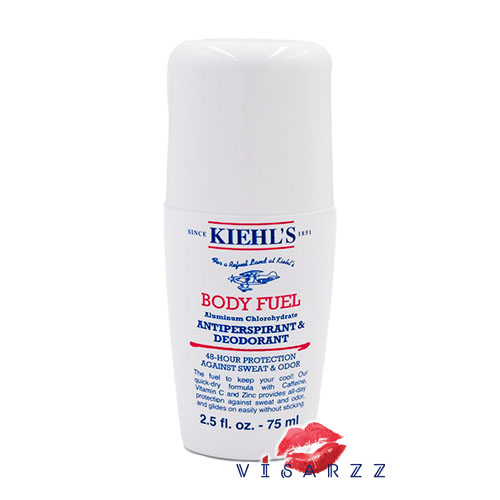 Kiehl's Body Fuel Antiperspirant & Deodorant 75mL ผลิตภัณฑ์ระงับกลิ่นเหงื่อและกลิ่นกายแบบลูกกลิ้ง สูตรแห้งเร็ว สามารถช่วยระงับเหงื่อและกลิ่นกายได้ยาวนาน