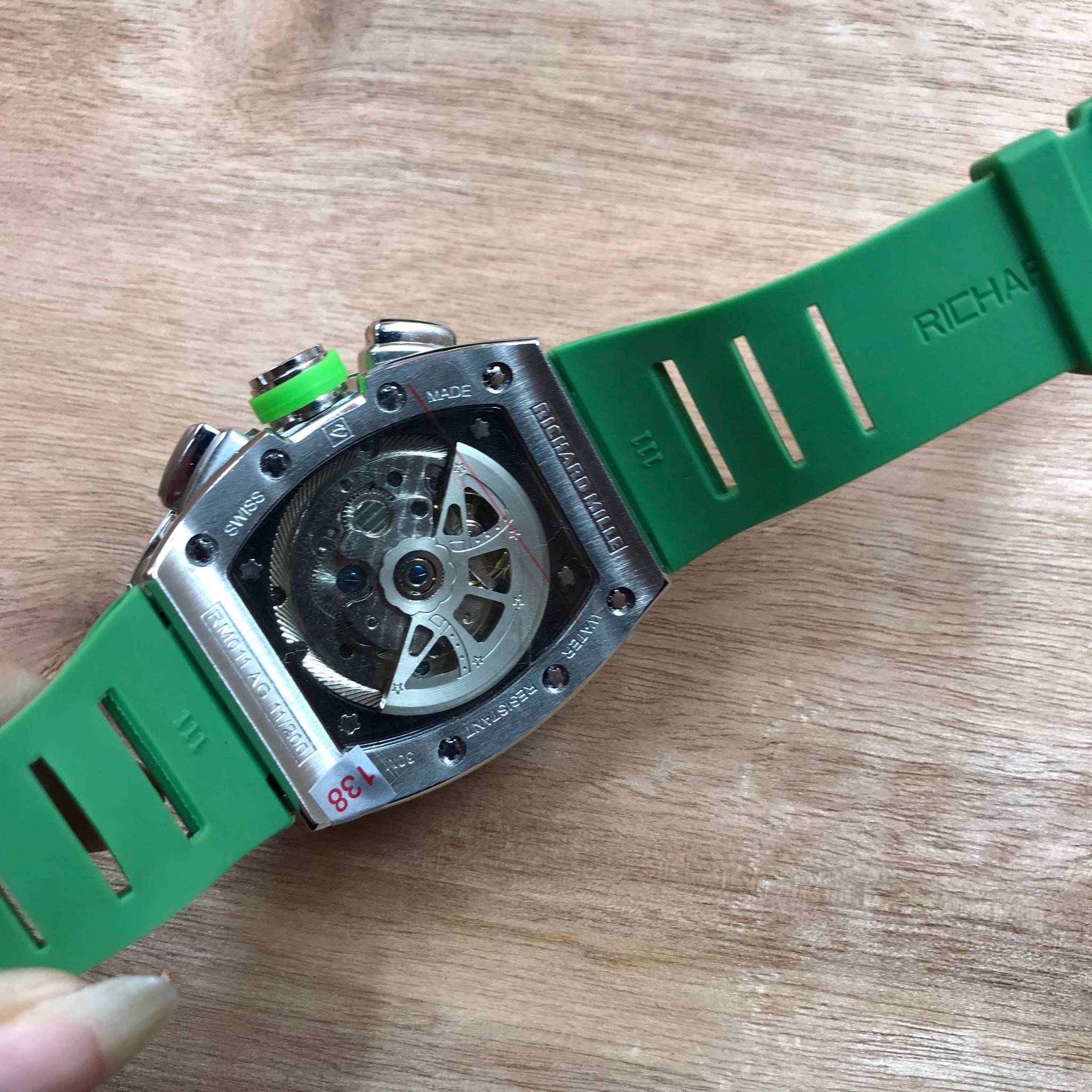 นาฬิกา Richard Mille RM011-FM Silver green - Mirror Swiss