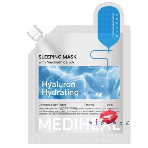 (ซองสีฟ้า) Mediheal Sleeping Mask Hyaluron Hydrating 20mL เมดิฮีล ไฮยาลูรอน ไฮเดรทติ้ง สลีปปิ้งมาส์ก สูตรเข้มข้น ทาก่อนนอน ไม่ต้องล้างออก เติมความชุ่มชื้นให้ผิว ป้องกันผิวแห้ง